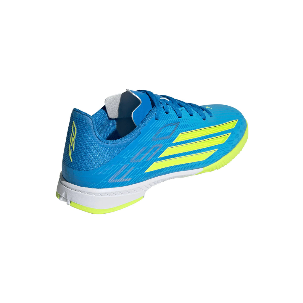 adidas F50 League IN Indoor Youth Soccer Shoes Blue Yellow Aqua