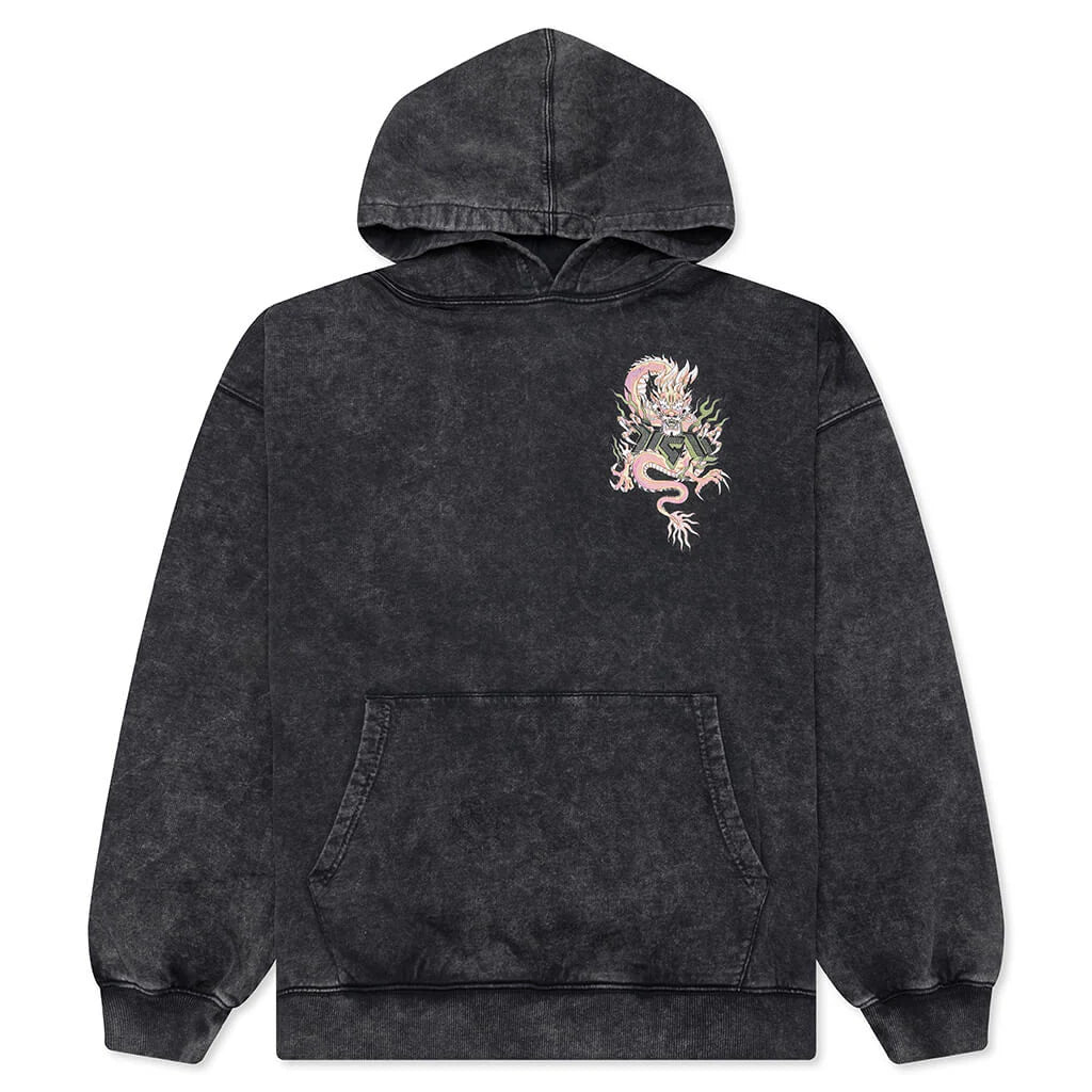 Dilong Oversized Hoodie Black Corrosion