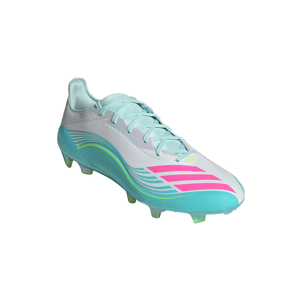 adidas F50 Messi Elite FG Firm Ground Mens Soccer Cleats White Pink Aqua