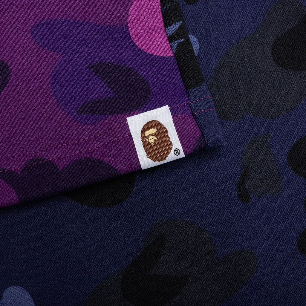Crazy Camo Shark Sweat Shorts Purple