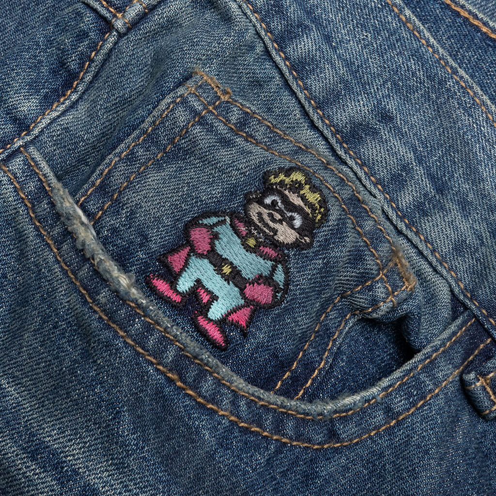 Washed Doves Denim Jeans Blue