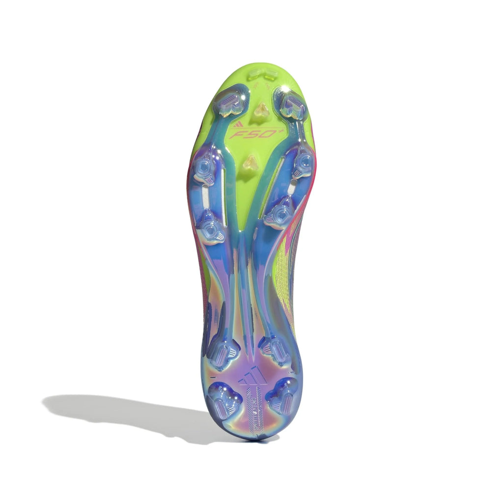adidas F50 FG Mens Soccer Cleats Blue Fusion Lemon Pink