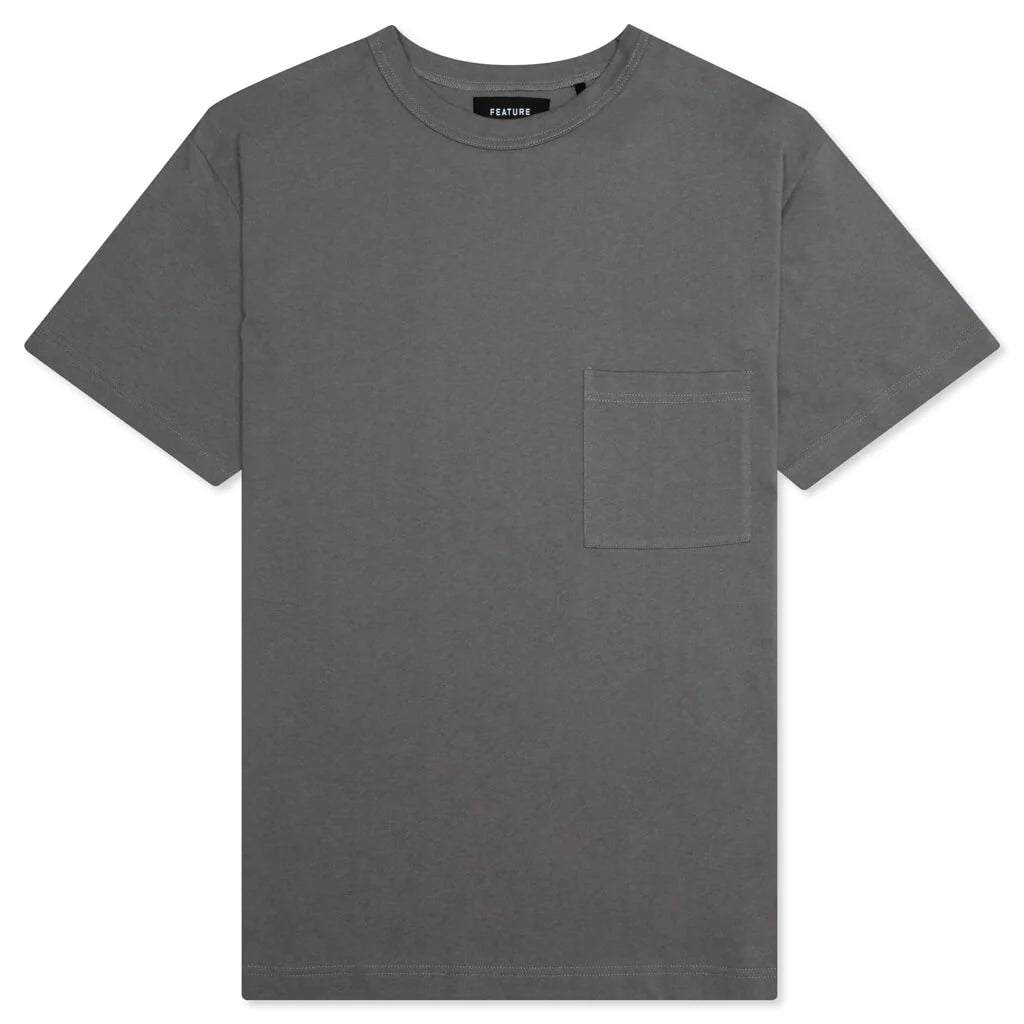 Jersey Braque Pocket Tee Charcoal