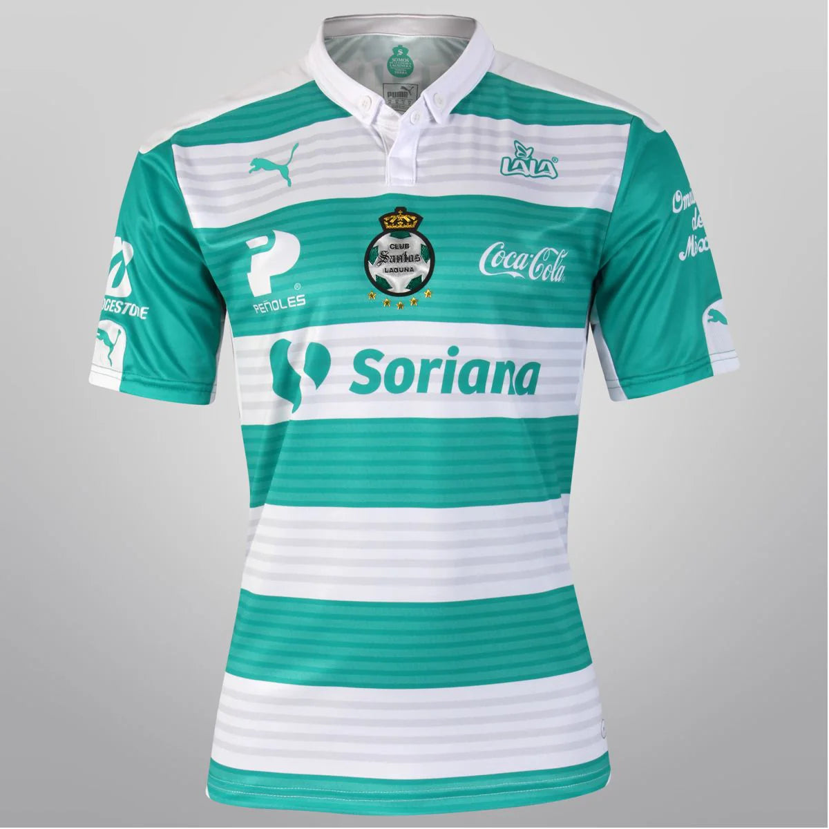 PUMA Santos Home Jersey 15 16 White Green