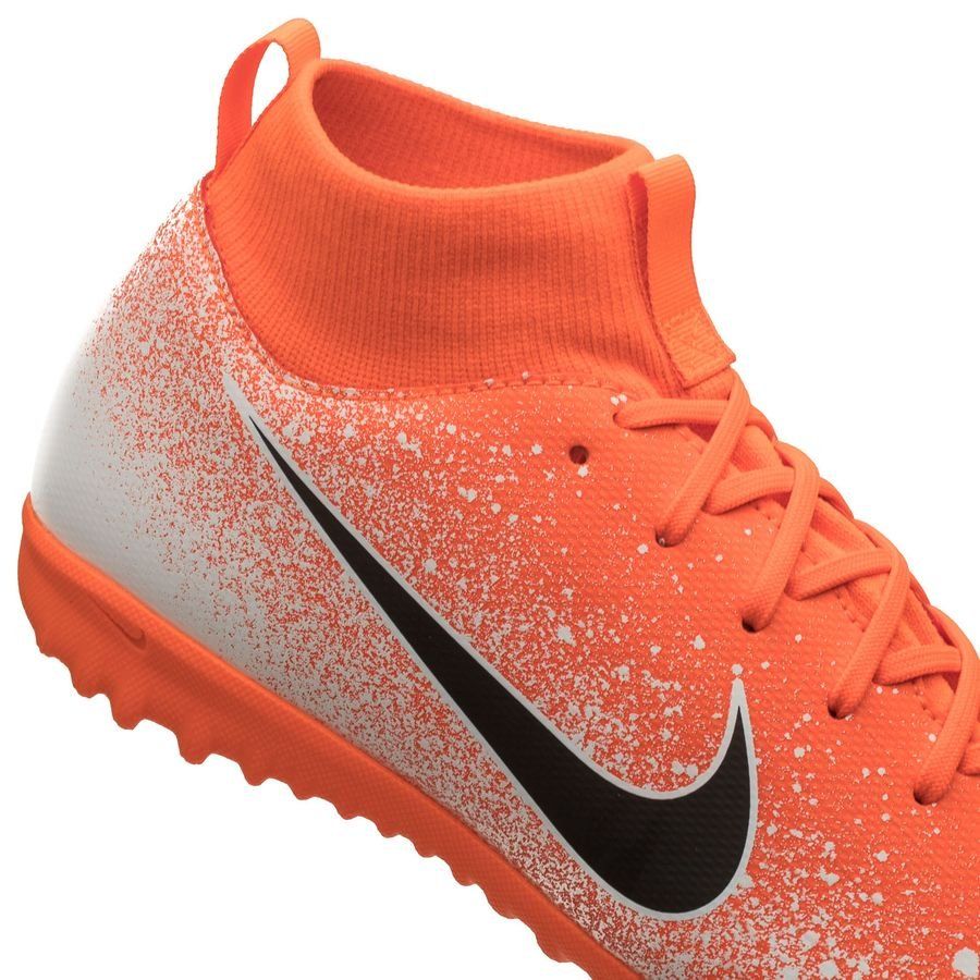 Nike JR Superflyx 6 Academy TF Turf Soccer Cleats Hyper Crimson Black White