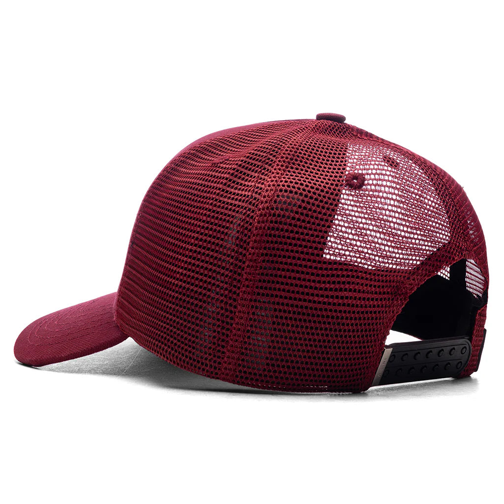 3 Star Trucker Hat Burgundy
