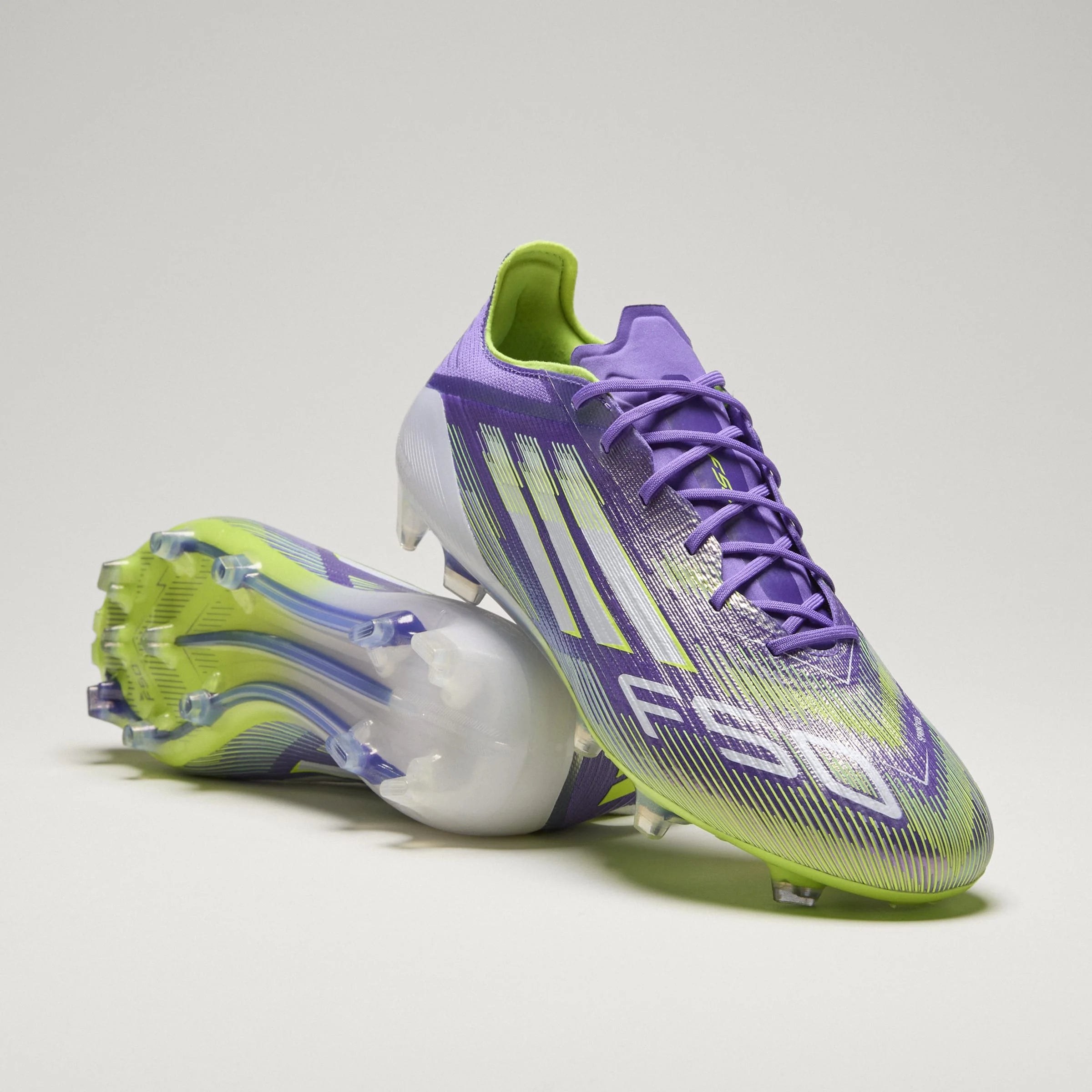 adidas F50 Elite Firm Ground Soccer Cleats Purple White Lemon