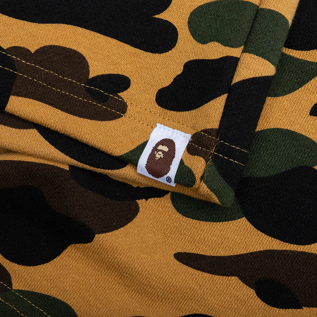 1st Camo Shark Regular Fit Sweat Shorts Yellow