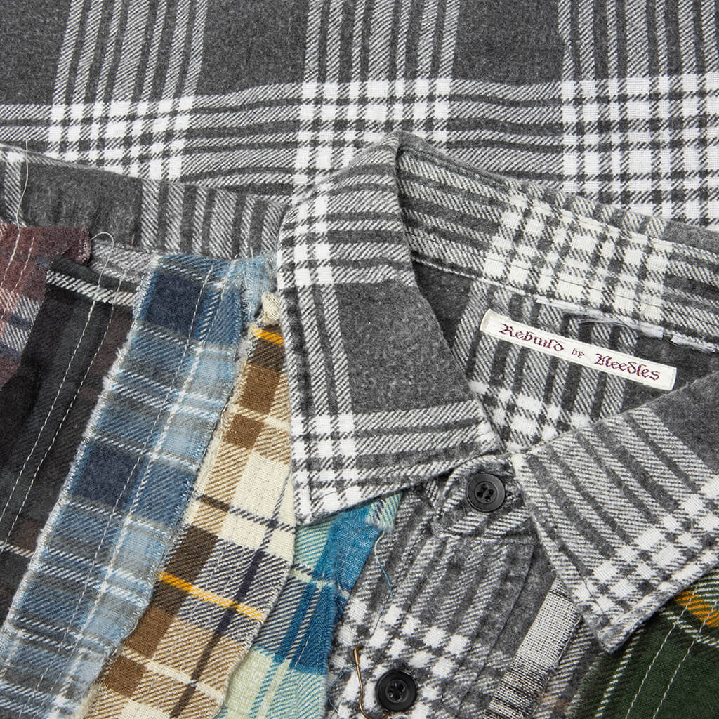 Ribbon Wide Flannel Shirt Assorted