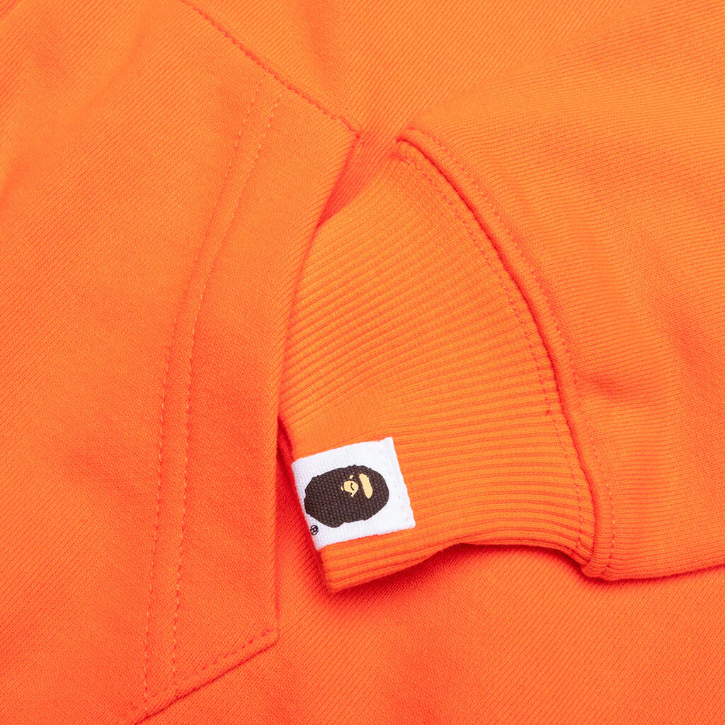 Kids Bape Relaxed Fit Pigment Dye Zip Hoodie Orange