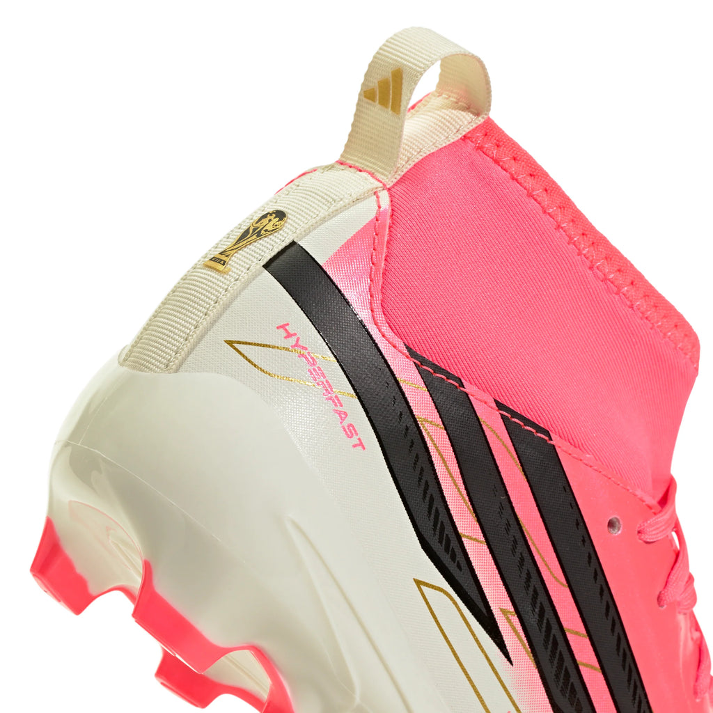 adidas F50 Hyperfast League Mid Firm Ground Youth Soccer Cleats Turquesa Black Gold