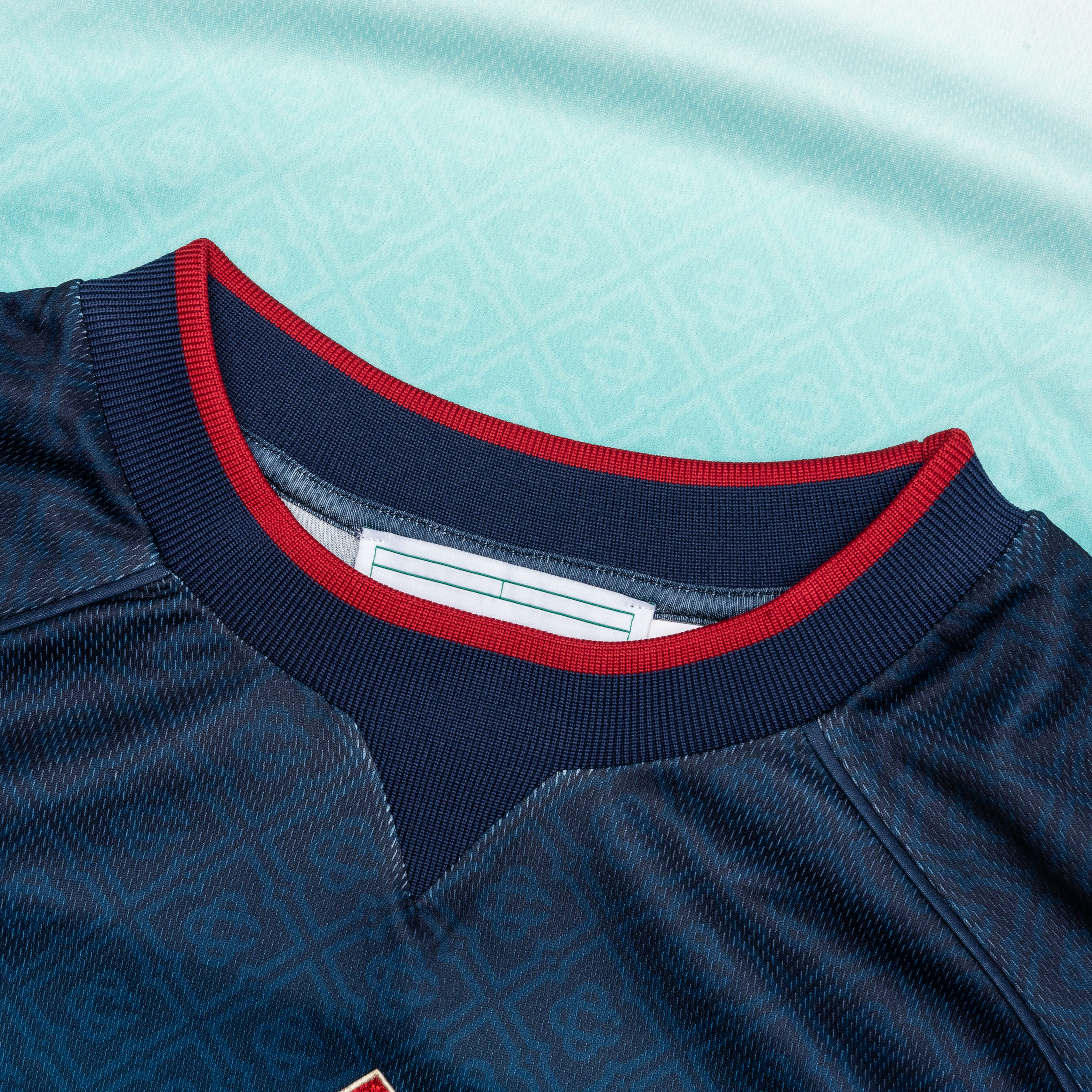 Mens Printed Football Top Blue