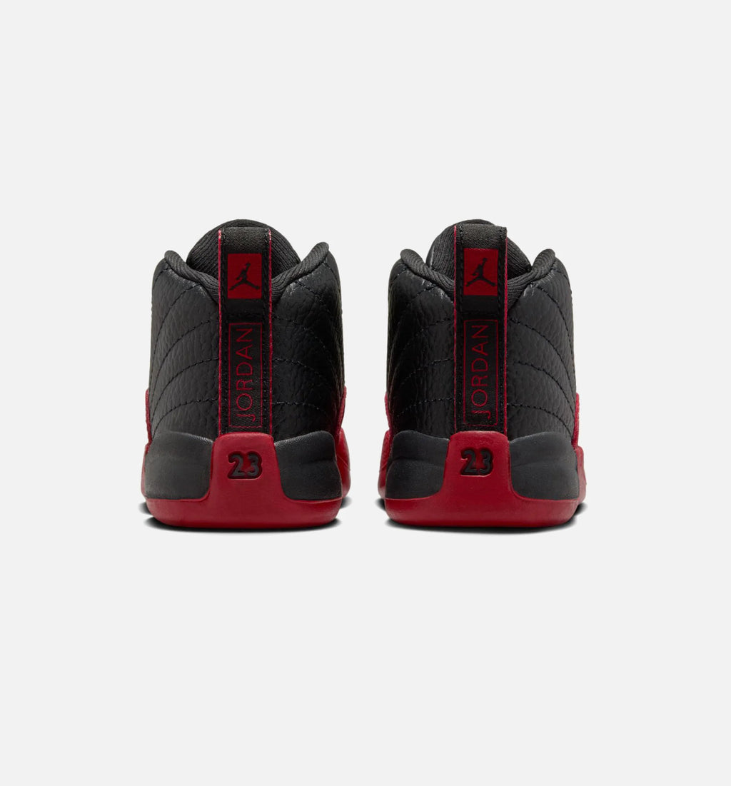 Air Jordan 12 Retro Flu Game Infant Toddler Lifestyle Shoe Black Varsity Red