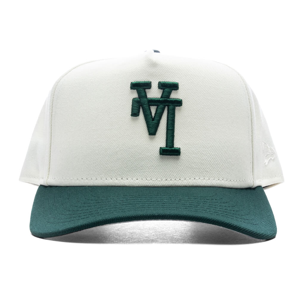 9FIFTY A Frame Snapback Upside Down Los Angeles Dodgers Chrome Dark Green