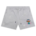 Distressed Shorts Small Logo Heather Grey