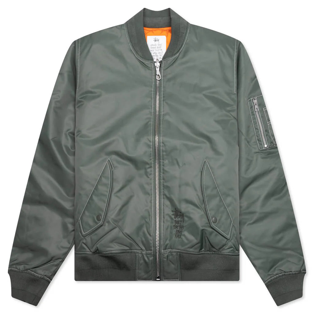 Built Bomber Jacket Green
