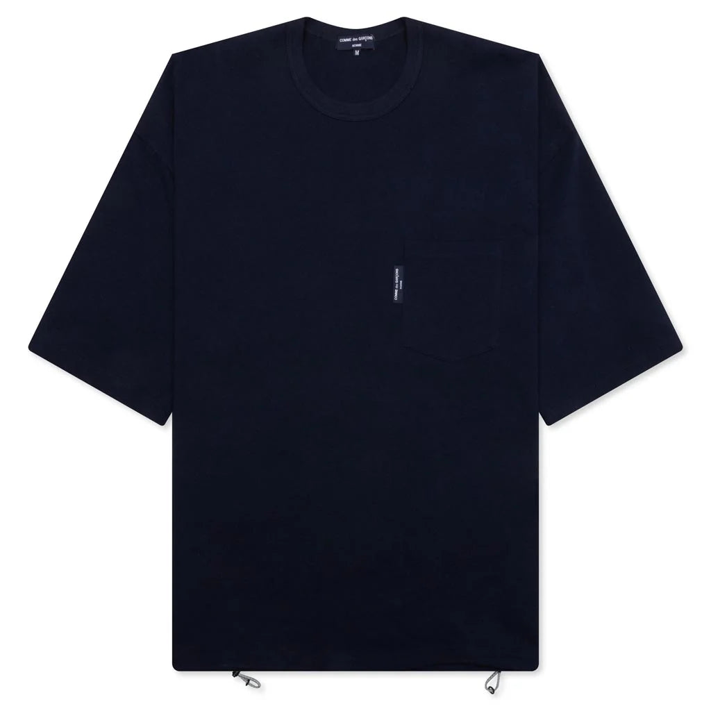 Adjustable Waist Pocket T Shirt Navy