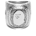 Rhinestone College Ring Silver