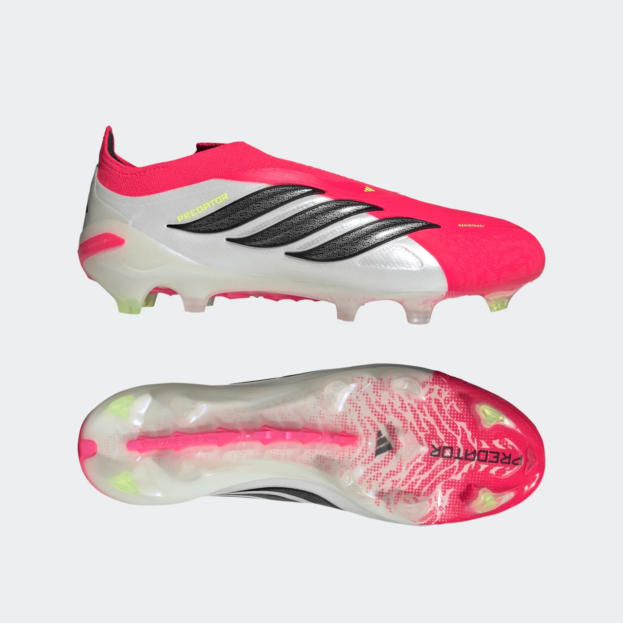 adidas Predator Elite Laceless FG Firm Ground Mens Soccer Cleats Red Black White