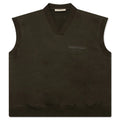 Womens V Neck Vest Off Black