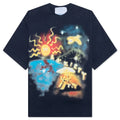 Anxiety Airbrush S S Tee Navy