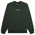 Embroidery Script Logo Crewneck Forest Green