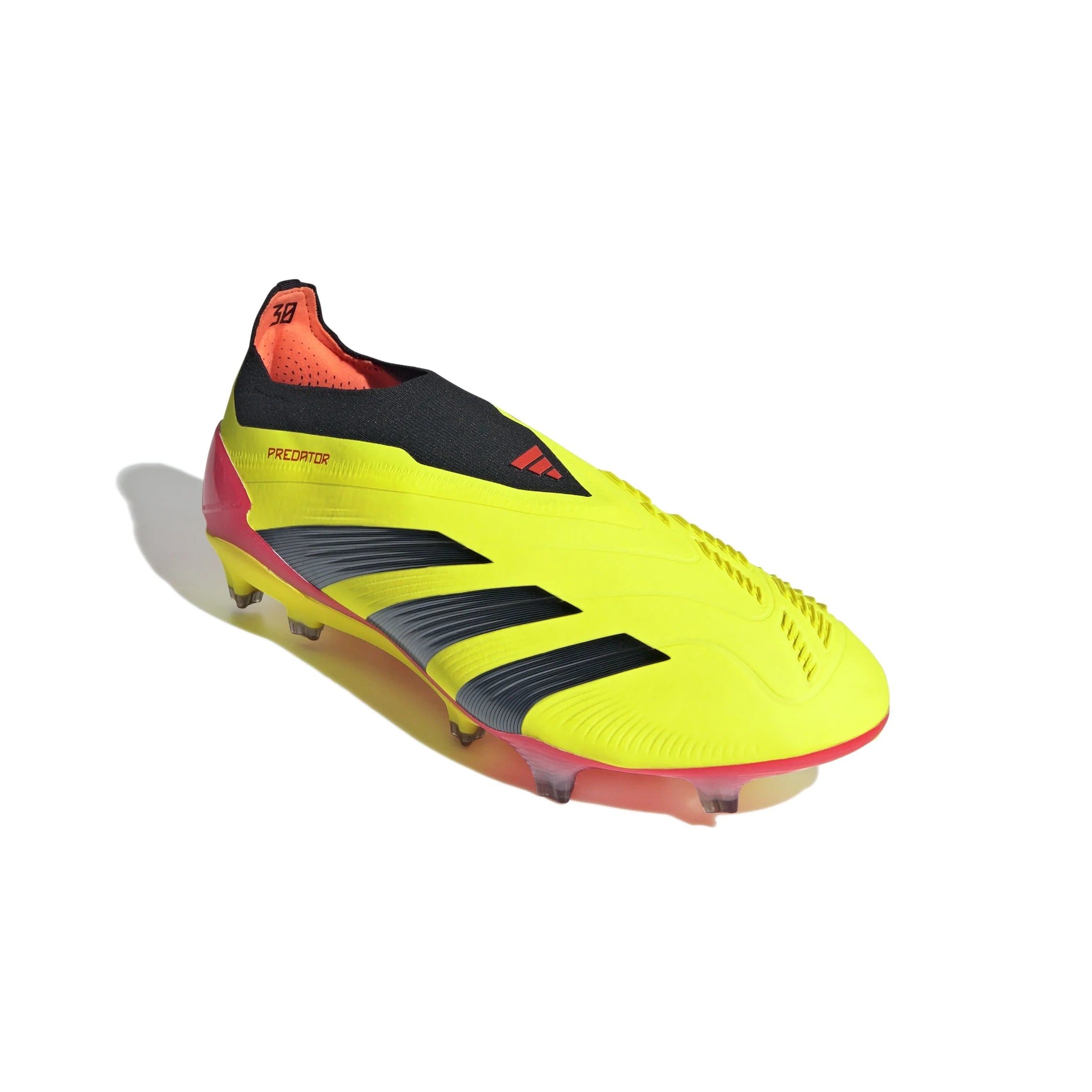adidas Predator Elite Laceless FG Laceless Firm Ground Soccer Cleats Solar Yellow Black Solar Red