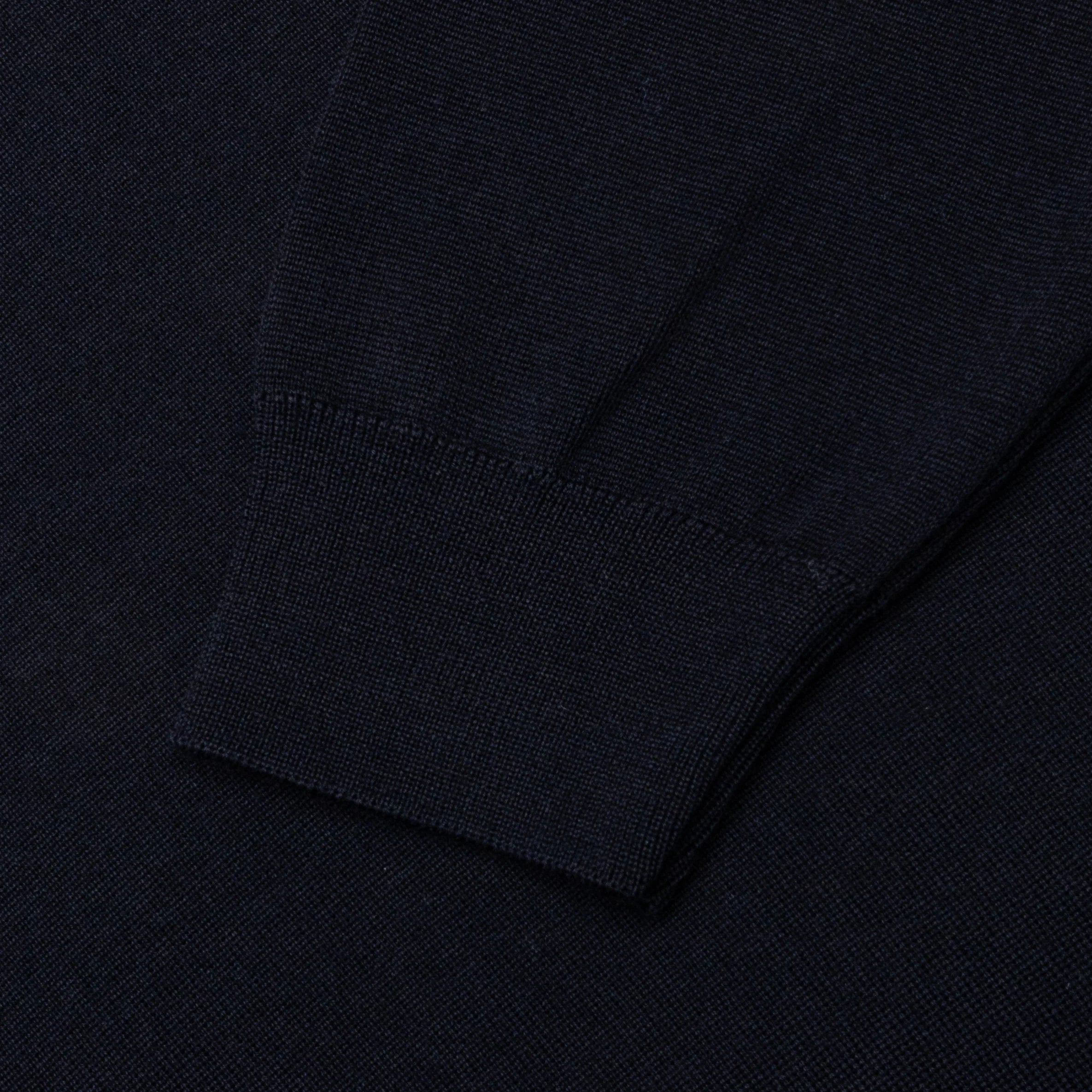 Flower Blob Knitted Polo Shirt Midnight Blue