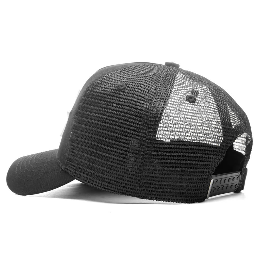 Three Star Trucker Hat Black