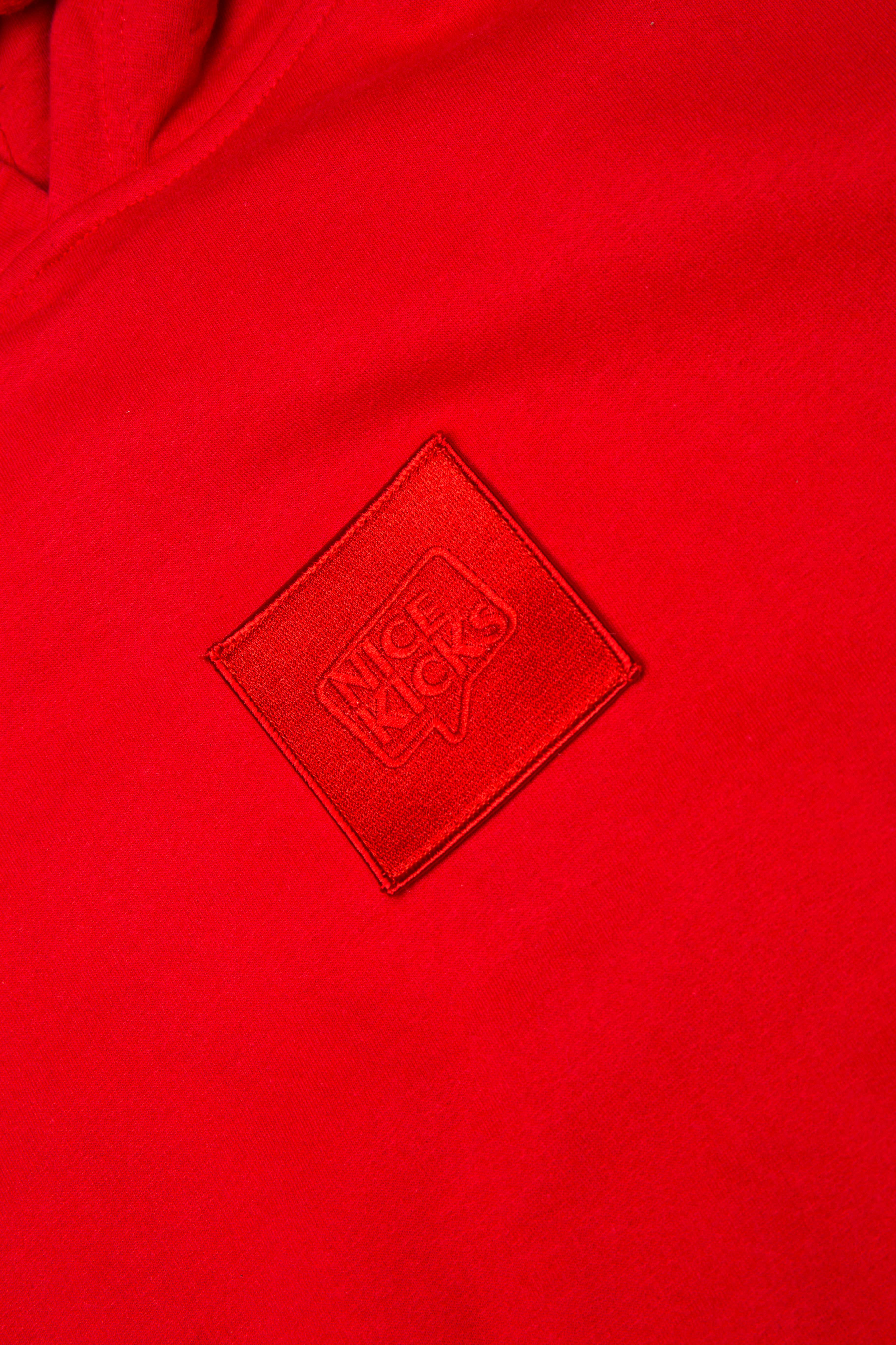 Box Patch Collection Mens Hoodie Red Red