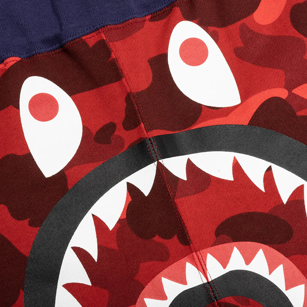 Crazy Camo Shark Sweat Shorts Red