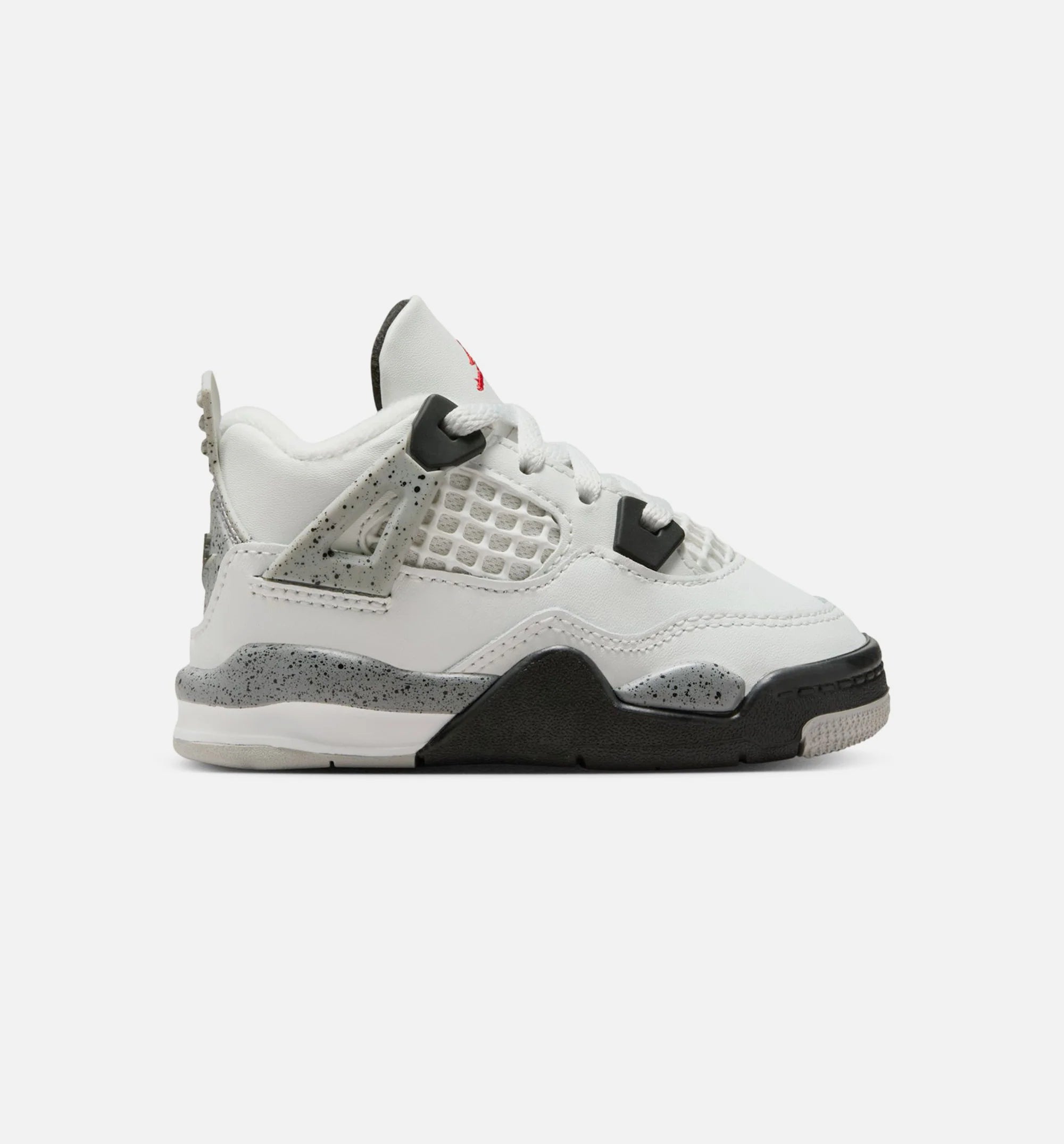 Air Jordan 4 Retro White Cement Infant Toddler Lifestyle Shoe Summit White Fire Red Cement Grey Black